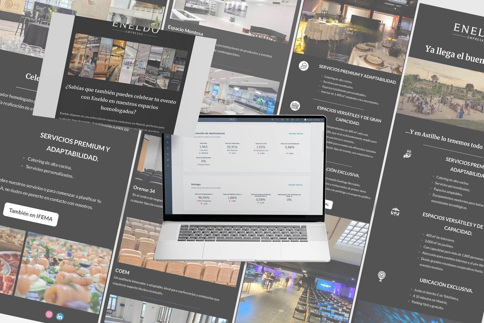 Material comercial para Grupo Eneldo: catálogo y piezas de venta